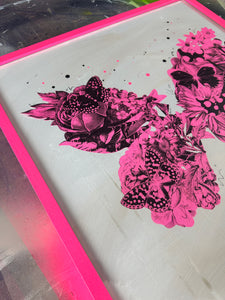 Botanical Butterfly (pink frame)